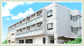 白を基調とした清潔感のある外観。